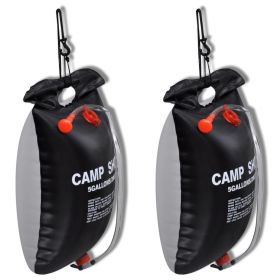 Camp Shower Solar Shower Outdoor Bath 5 gal lqd 2 pcs
