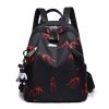 Anti-thief Feather Print Women Backpack Waterproof Travel Casual Schoolbag