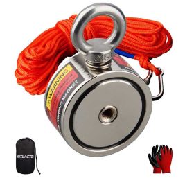 Strong Real N35 150KG/180KG two side vertical Fishing Magnetic Set Durable Rope Metal Hunting Outdoor Funny Gift Adventure (Color: 150KGX 2 ROPe)