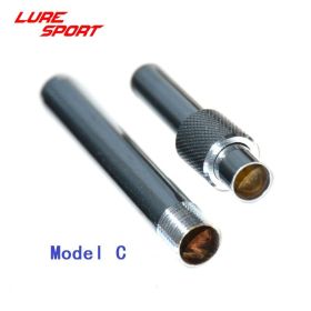 LureSport 5 sets Brass Ferrules Chrome Plated Rod connecting tube Fishing Rod Building Component Repair Pole DIY Accessory (Color: Model C)