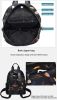Anti-thief Feather Print Women Backpack Waterproof Travel Casual Schoolbag