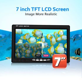 MAOTEWANG 7inch Fishfinder Underwater Fishing Camera Double Lamp 30LEDs 15M 30M 50M Waterproof For ICE/Sea/River Fishing (Color: 30M NO DVR)