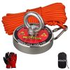 120KG/220KGVertical Srong Neodymium Lifting Magnet Set 20M Rope Permanant Pot Magnet D60mm Outdoor Funny Tools Fishing