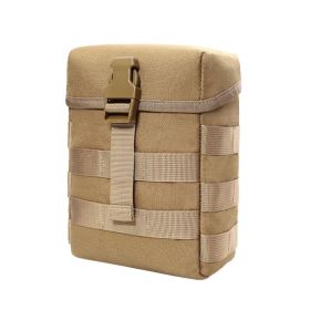 Molle Water Bottle Bag for Outdoor Travel Camping Hiking Fishing Drawstring Bottle Kettle Holder Pouch Tactical Tool Carrier Bag (Color: E)