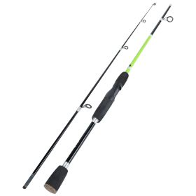 Sougayilang 2 Sections 1.8m Spinning Fishing Rod Casting Rods EVA Grip Smooth Transition Fishing Pole Travel Fishing Rod (Color: green spinning rod)