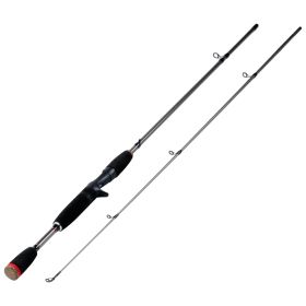 Sougayilang 2 Sections 1.8m Spinning Fishing Rod Casting Rods EVA Grip Smooth Transition Fishing Pole Travel Fishing Rod (Color: black casting rod)