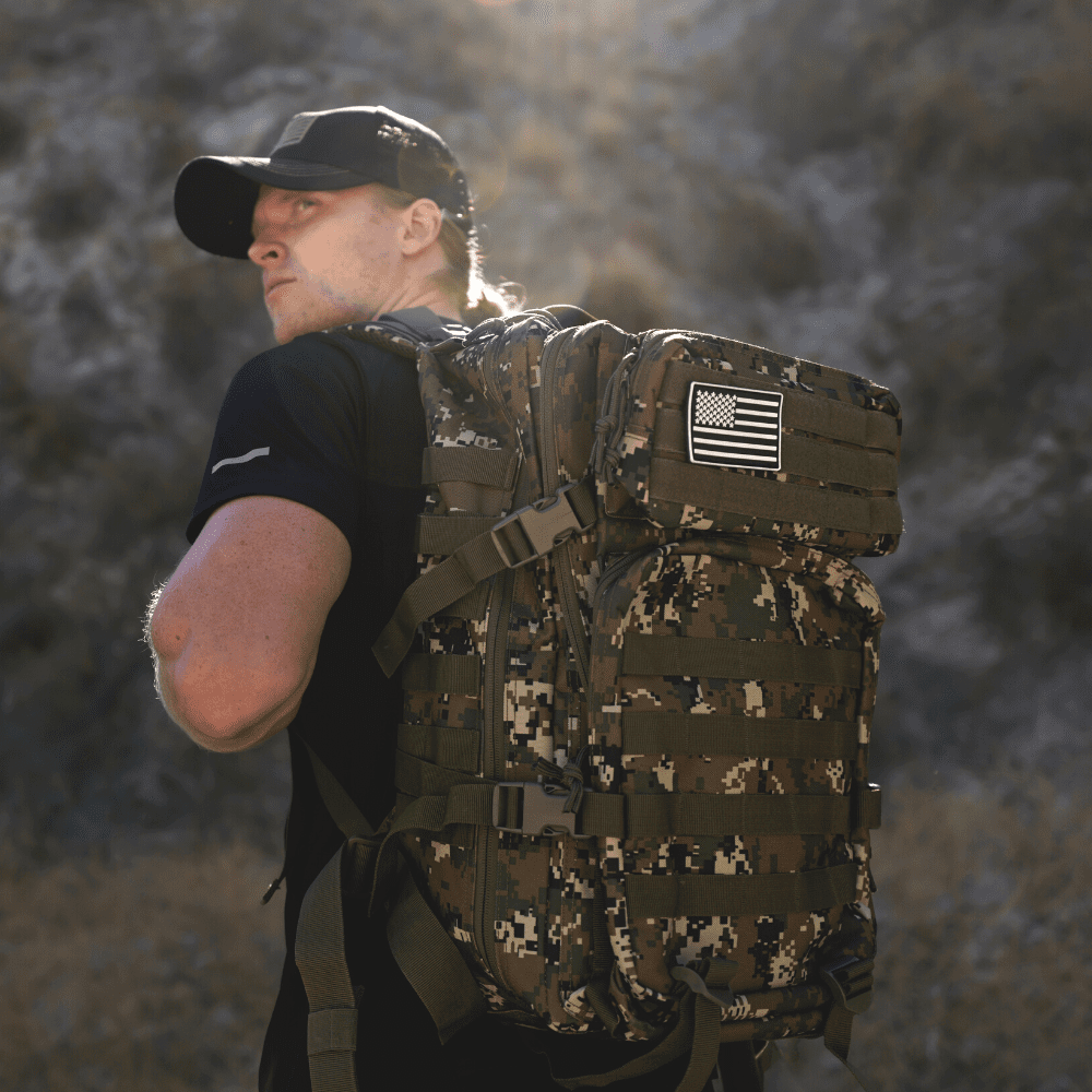 Military Tactical 50L Backpack Army Assault Pack Molle Rucksack 3-Day Bag Nylon