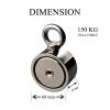 Strong Real N35 150KG/180KG two side vertical Fishing Magnetic Set Durable Rope Metal Hunting Outdoor Funny Gift Adventure